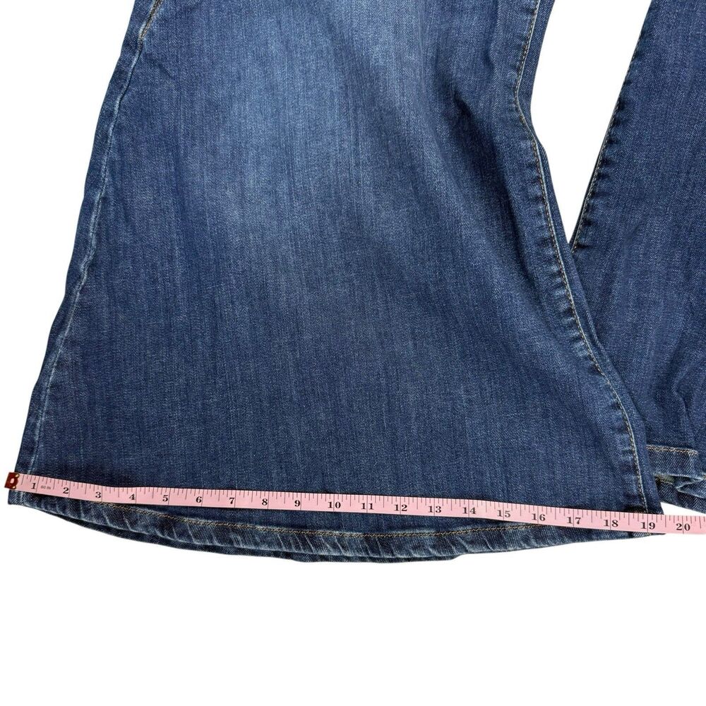 Pilcro Anthropologie Culotte Jeans Women 27 Wide Leg Crop Stretch Denim Boho - Picture 16 of 16